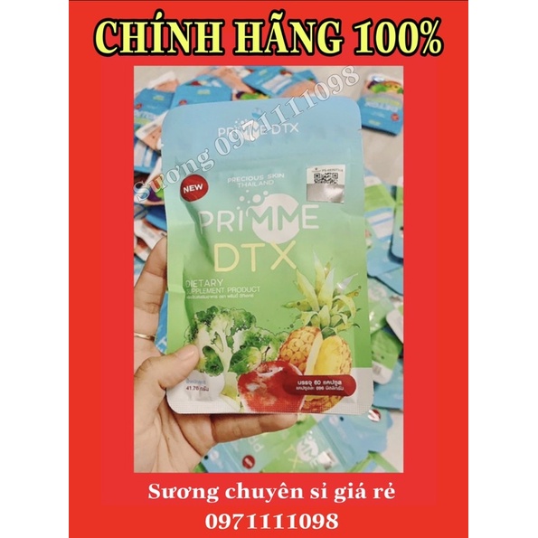 Detox Primme / Viên uống khử mỡ rau xanh chuẩn auth , chuyên giảm mỡ bụng