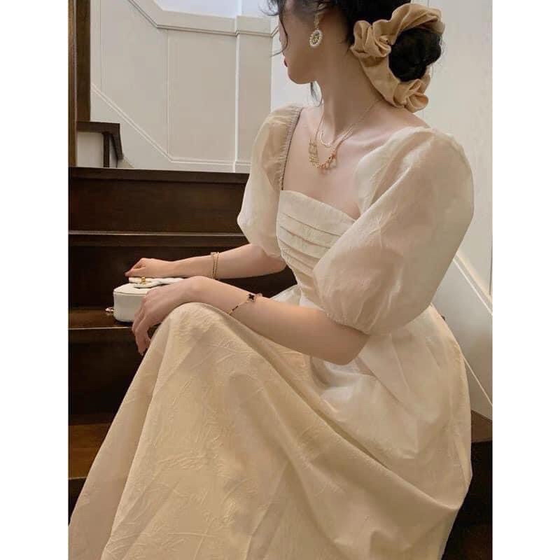 [Ảnh thật/Video]Đầm Annababy dự tiệc sang chảnh Đầm dáng dài xếp li ngực form thướt tha nhẹ nhàng