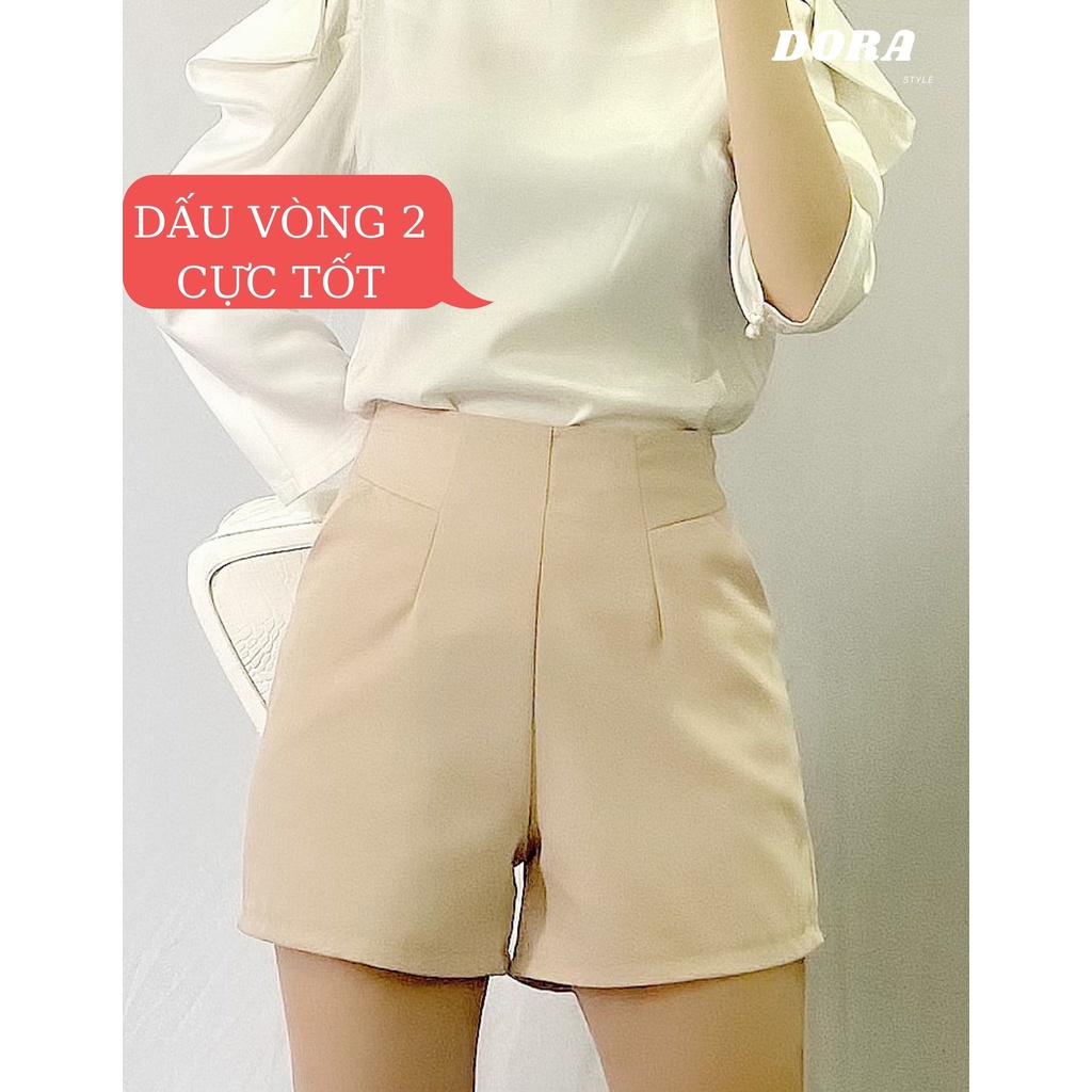 Quần sooc vải cạp cao kèm video ảnh thật Dora.Style M044