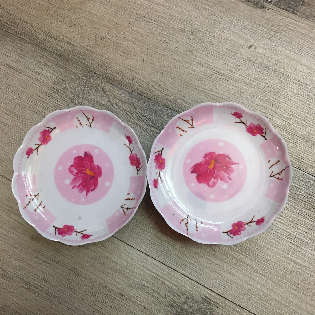 Dĩa trái cây mica Hoa Mẫu đơn15cm, 17cm