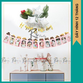 Dây treo khung ảnh 12 tháng thôi nôi bé
