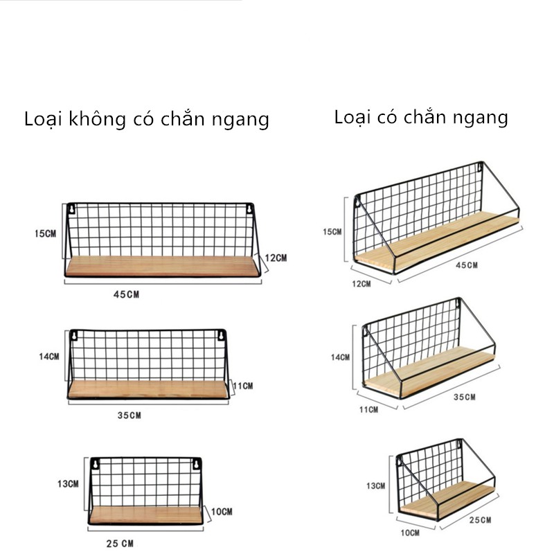 Kệ Giá Trang Trí Kệ Giá Sắt Treo Tường Decor Phòng Siêu Đẹp Mẫu Mới Tặng Kèm Đinh - missfly