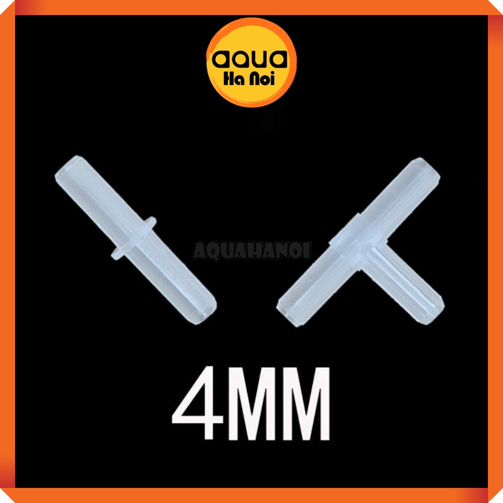 Co nhựa nối dây thẳng/chia 3 - Đầu nối dây sủi khí CO2/Oxy bể cá cảnh thủy sinh