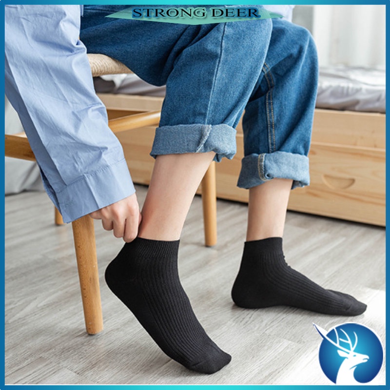 Vớ Cotton Mỏng Cổ Thấp Khử Mùi Thời Trang Xuân Thu Cho Nam