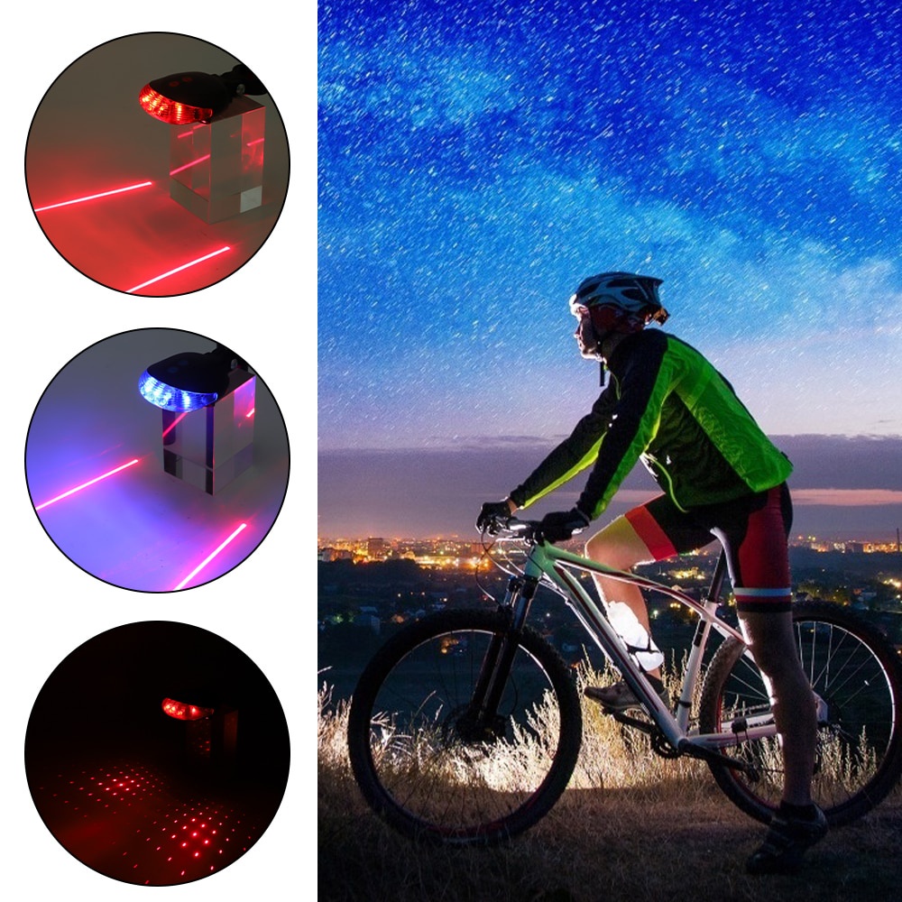 Đèn LED cảnh báo an toàn gắn đuôi xe đạp