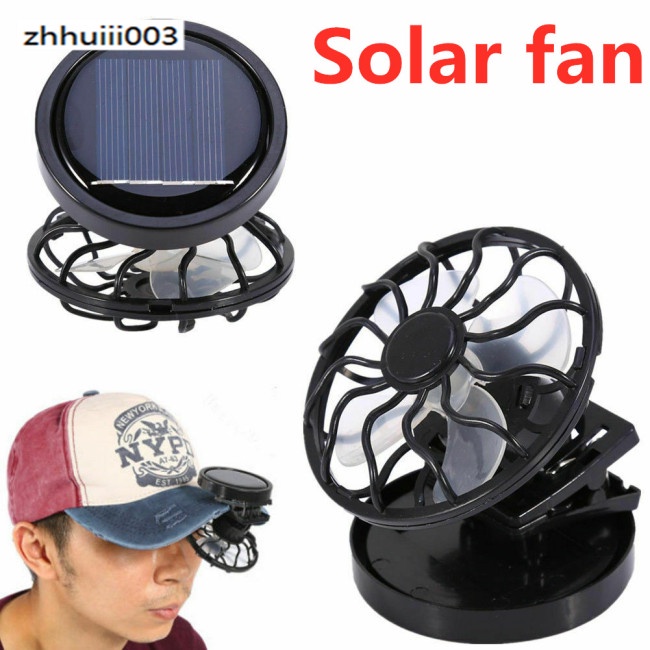 Quạt Làm Mát Kẹp Mũ Năng Lượng Mặt Trời Mini