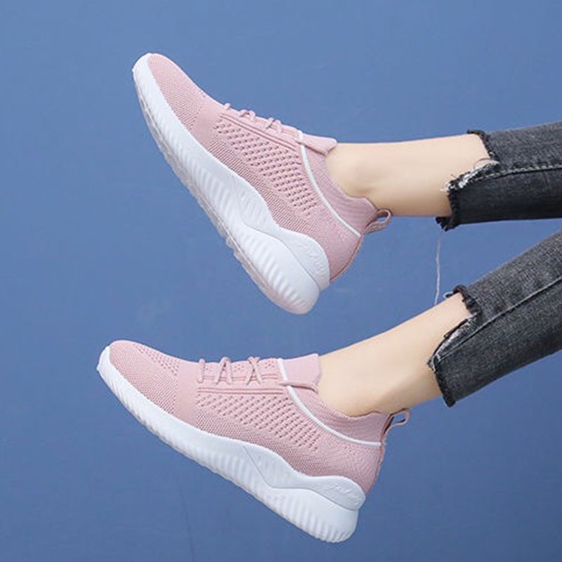 Giày Thể Thao Đế Mềm Phối Lưới Thoáng Khí Thoải Mái Cho Nữ