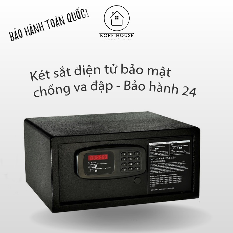 Két Sắt Mini Thông Minh Khóa Điện Tử Kích Thước 42 x 37 x 20, Két Để Khách Sạn, Văn Phòng Siêu Bảo Mật