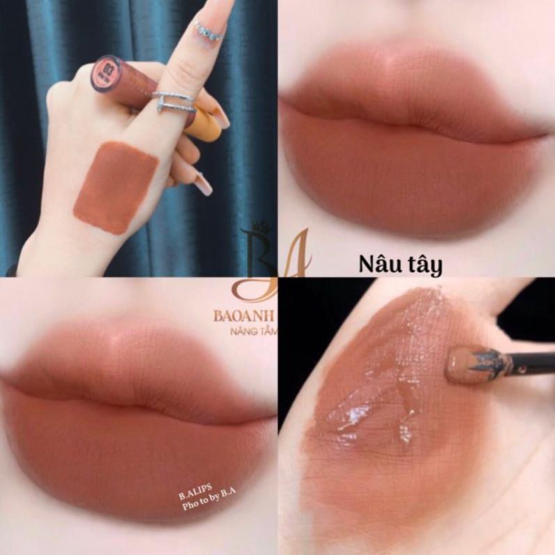 <Mua 1 tặng 1 dưỡng môi >Son B.A Beauty velvet lips_Màu Nâu Tây