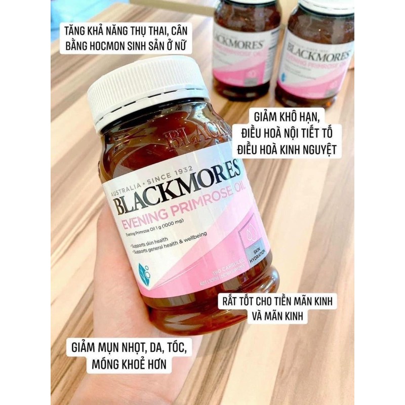 Viên uống tinh dầu hoa anh thảo Blackmores Evening Primrose Oil (Chai 190 viên)