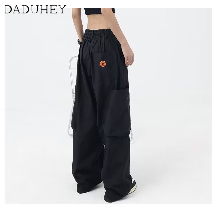 DaDuHey Men‘s and Women's Summer New Loose Casual Working Pants Wide Leg Pants Ins High Street Retro Straight-Leg Ankle-Banded Pants