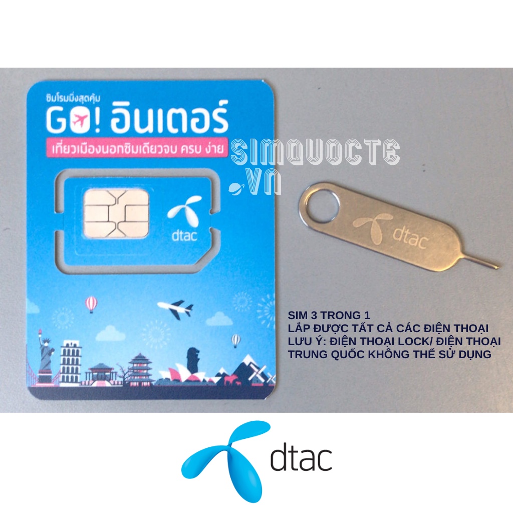 Sim Du Lịch 4G 5G Israel Qatar Oman Kuwait DTAC GO INTER Tốc Độ Cao Hỗ trợ Giao Nhanh và Esim