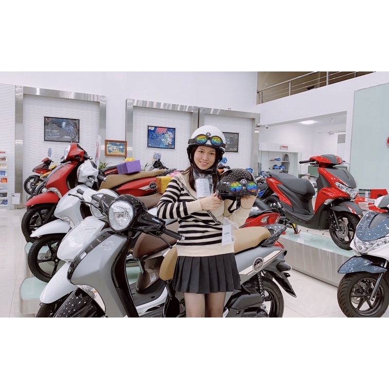 MŨ BẢO HIỂM NỬA ĐẦU KIỂU 1-JET BLACK YAMAHA CHÍNH HÃNG