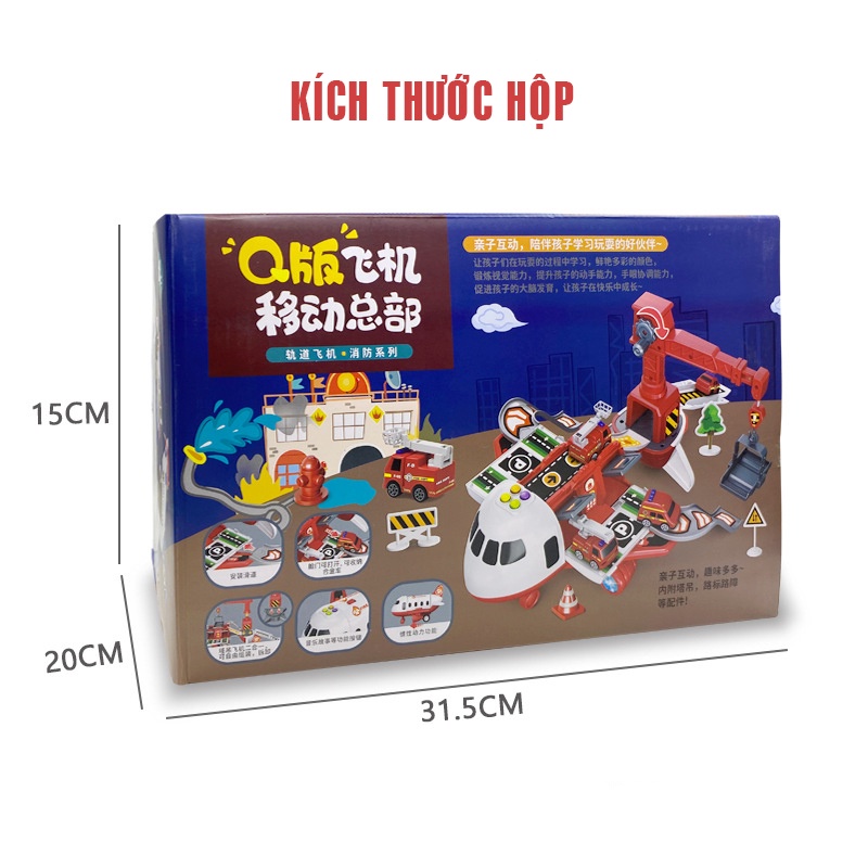 Máy Bay Biến Hình - Kèm Ô Tô Con và 14 Phụ Kiện Cần Cẩu Lắp Ráp Độc Đáo - Đồ Chơi Bé Trai