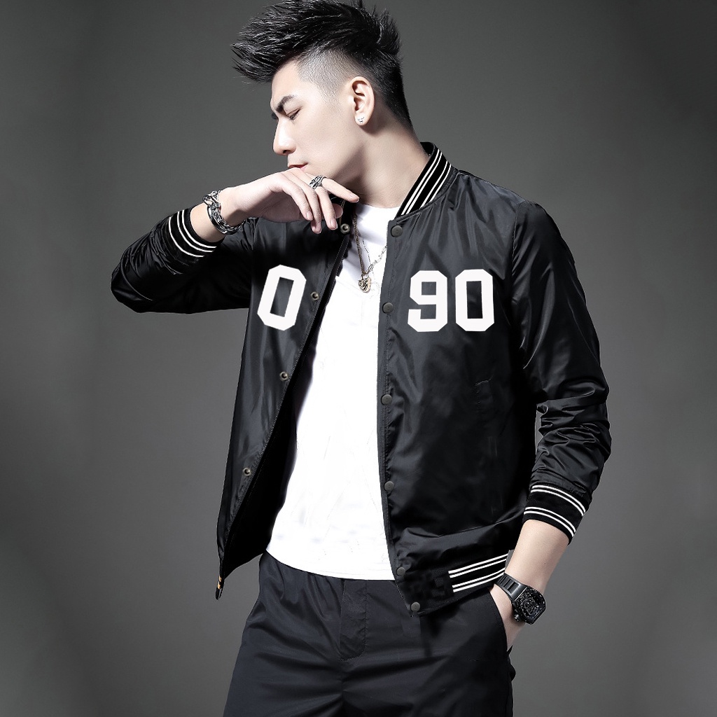 Áo bomber unisex chất dù 2 lớp không bong tróc chất vải mịn không xù (màu đen, kem), cam kết hình ảnh thật