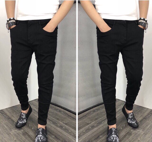 Quần jean nam trơn đen,quần bò đẹp giá rẻ AT 20 | BigBuy360 - bigbuy360.vn