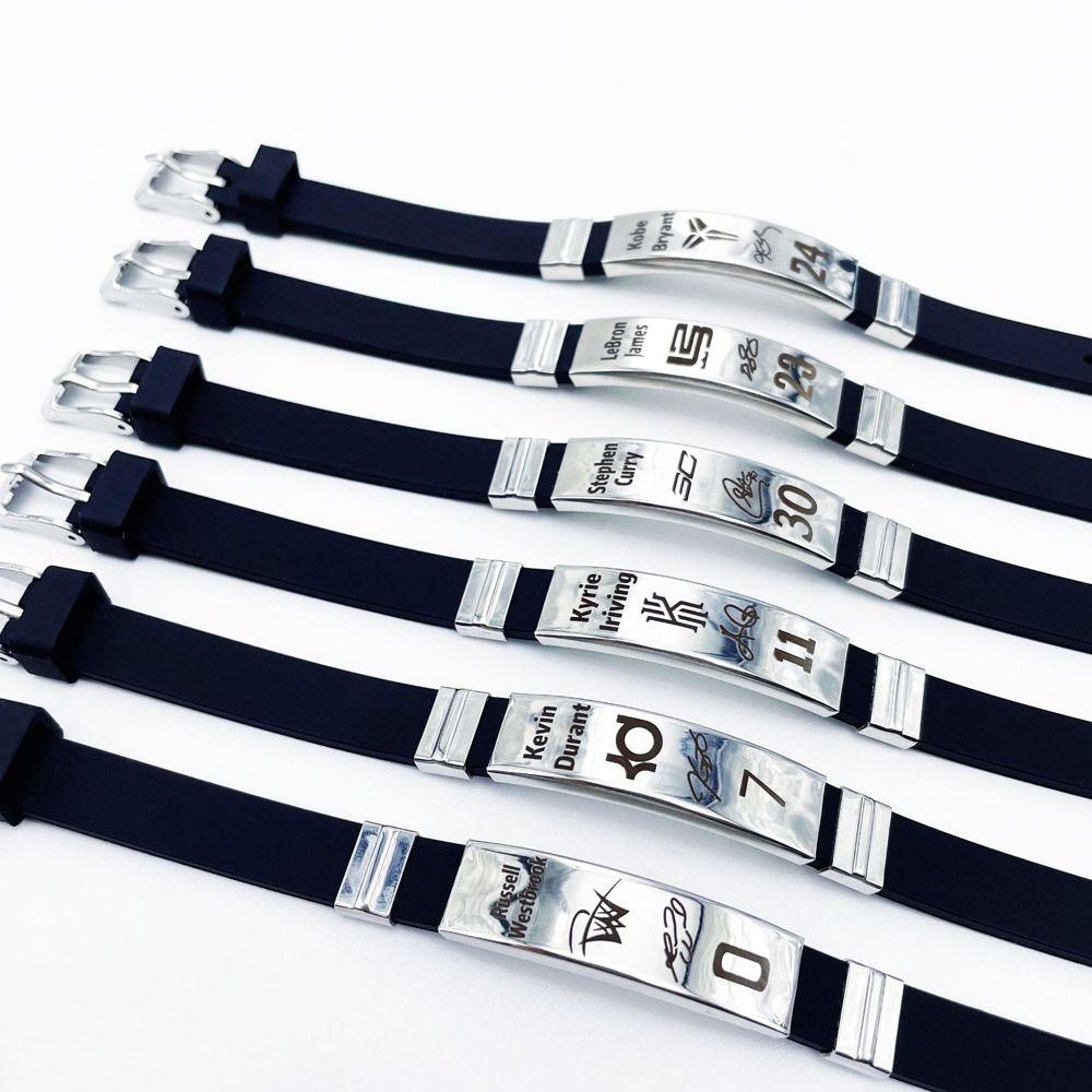 Vòng Đeo Tay Thể Thao 2Life Co Giãn Khắc Hình Ngôi Sao Bóng Rổ