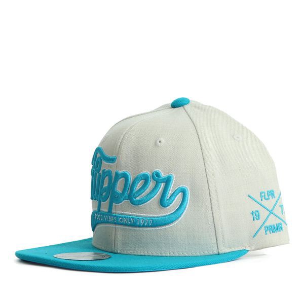 Nón hiphop FLPR Logo beige/aqua