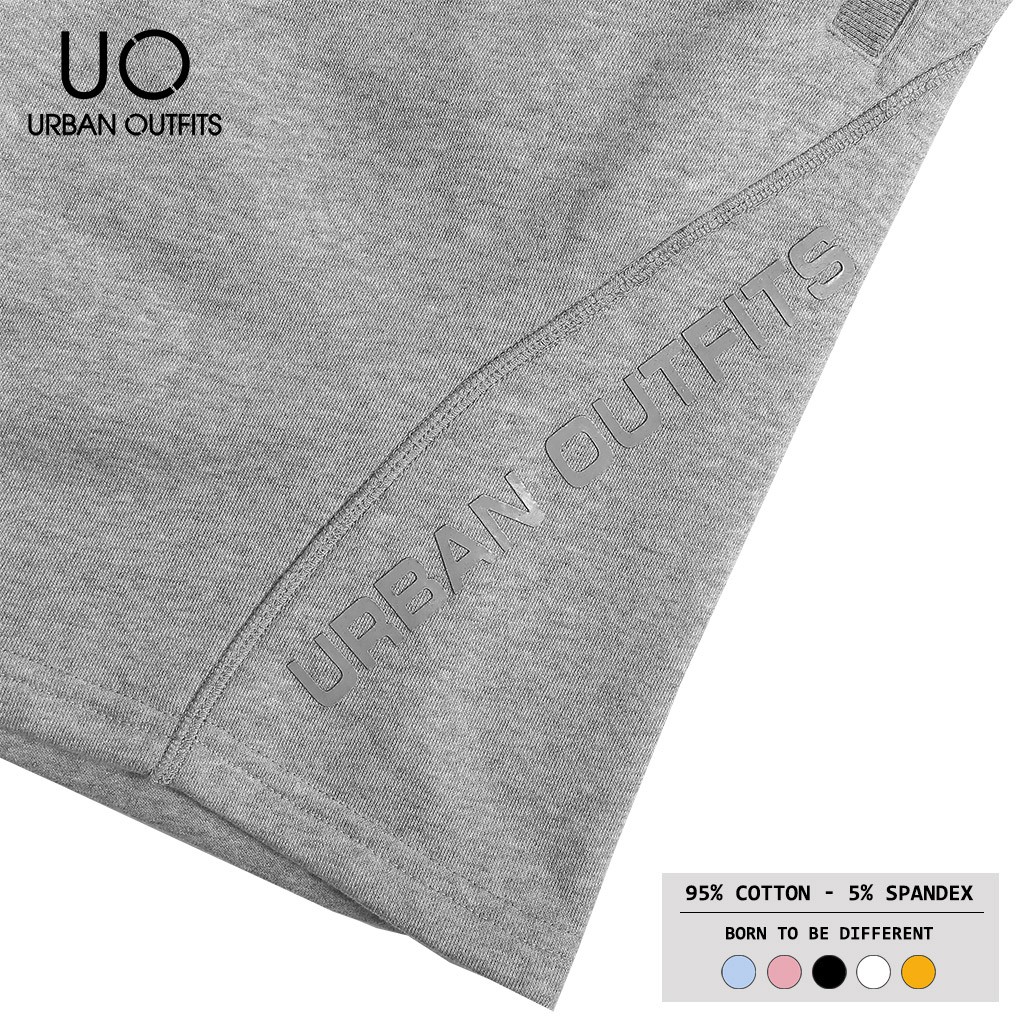 Quần Short Nam Nữ Lưng Thun URBAN OUTFITS In Sườn Xéo QSR02 Ống Suông Hàn Quốc Cotton Nỉ | BigBuy360 - bigbuy360.vn
