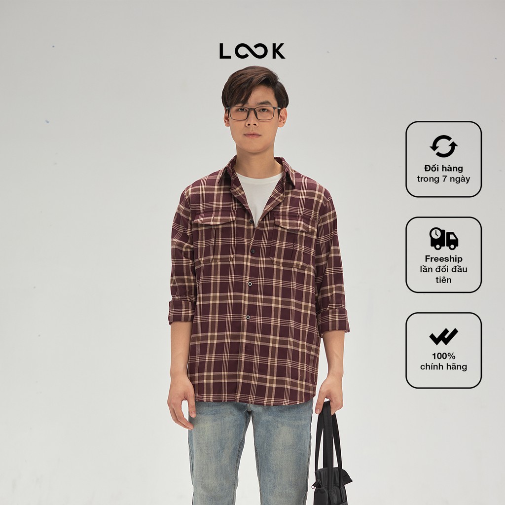 Áo sơ mi kẻ ca rô LOOK JASON SHIRT | BigBuy360 - bigbuy360.vn
