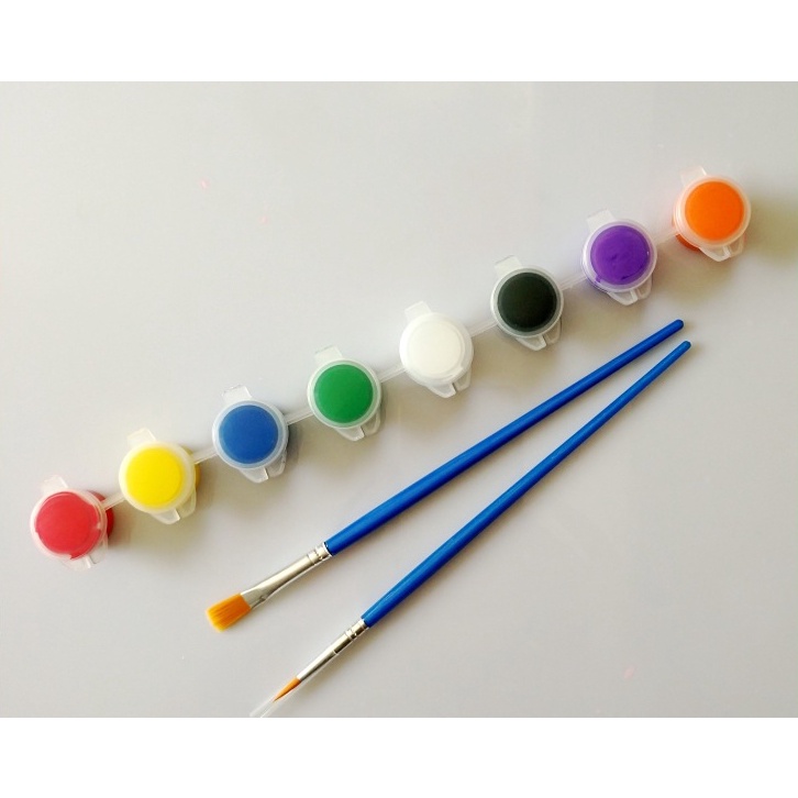 Set 10 Cá Gỗ Decor Bằng Gỗ Thông Tặng Kèm 12 Màu Và 2 Cọ Cho Bé Tô Màu, Trang Trí Nhà Cửa