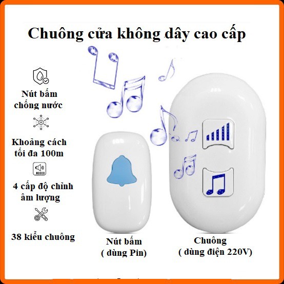 Chuông bấm gọi cửa gọi phục vụ