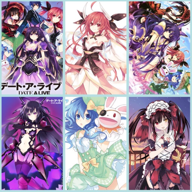 Poster date a live khổ a4 có đề can dán