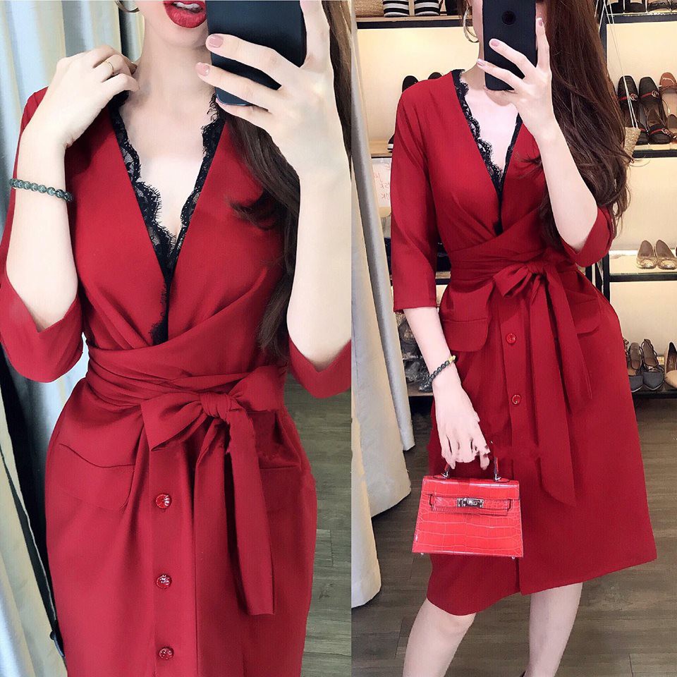 váy viền ren