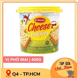 Bánh quy cracker kokola nhân kem phô mai hộp 400g của indonesia