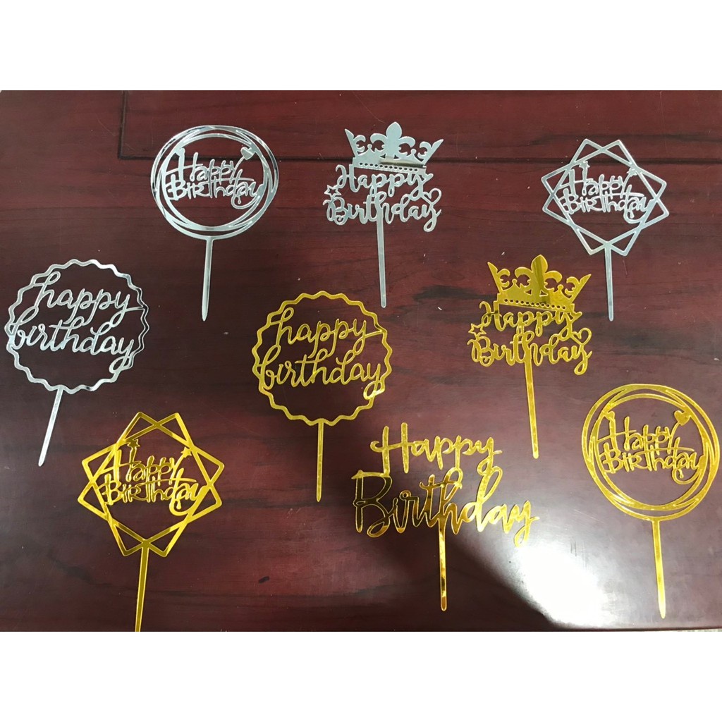Cây Cắm Chữ Happy Birthday – Giao Mẫu Và Màu Ngẫu Nhiên