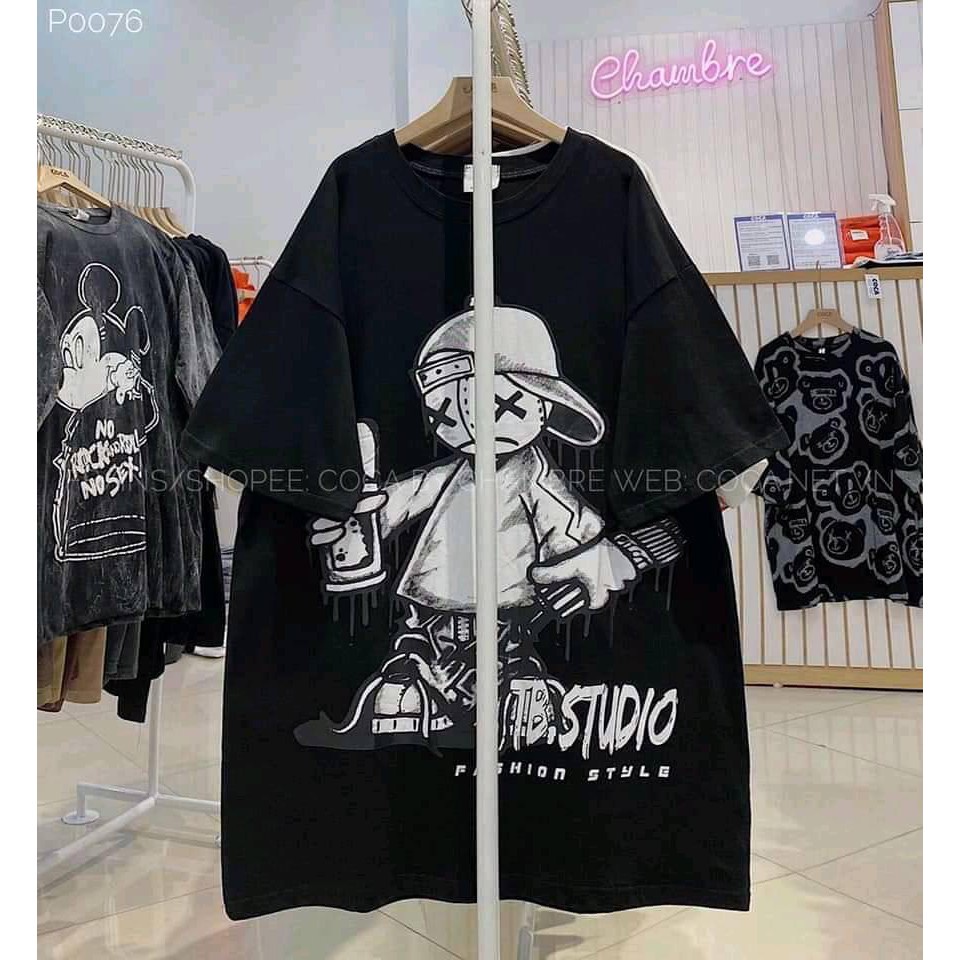 Áo thun tay lỡ form rộng TB STUDIO Unisex,  Áo đôi nam nữ chất cotton dày dặn - TNStore | BigBuy360 - bigbuy360.vn