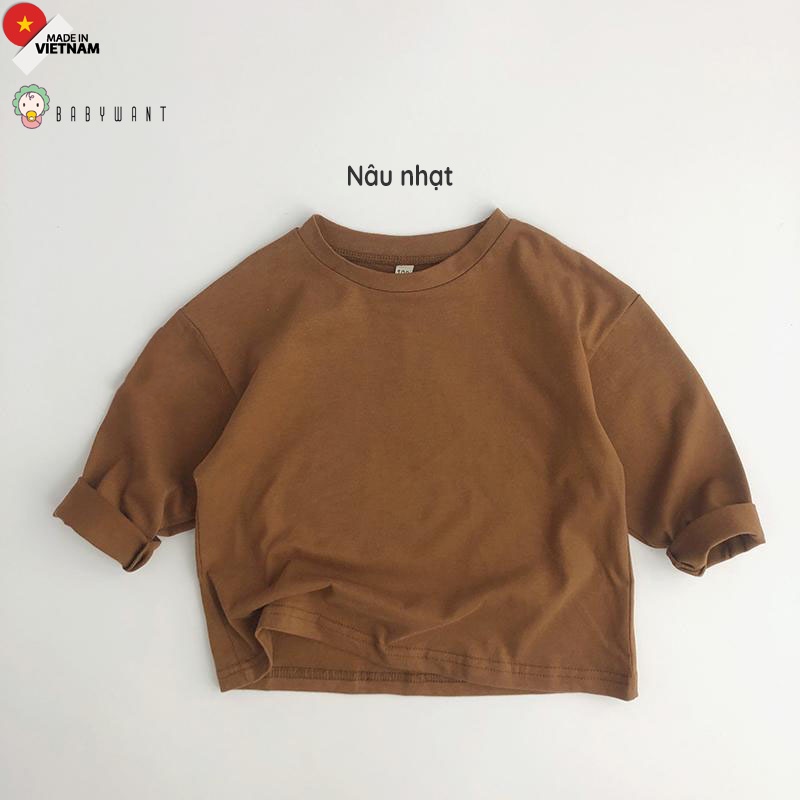 Áo phông dài tay bé trai, bé gái từ 9 tới 30kg