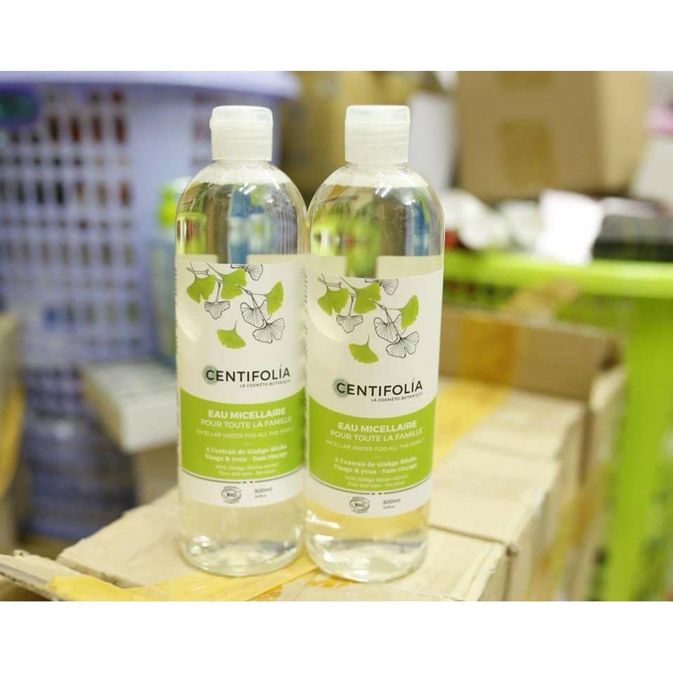 Nước tẩy trang rau má Centifolia Eau Micellaire 500ml , nước tẩy trang an toàn sạch bụi bẩn - Bini.store.official