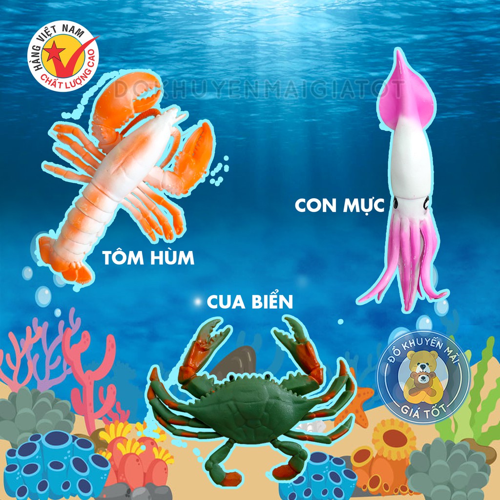 Đồ chơi mô hình động vật biển nhựa dẻo hàng Việt Nam HT7506 - Đồ khuyến mãi giá tốt