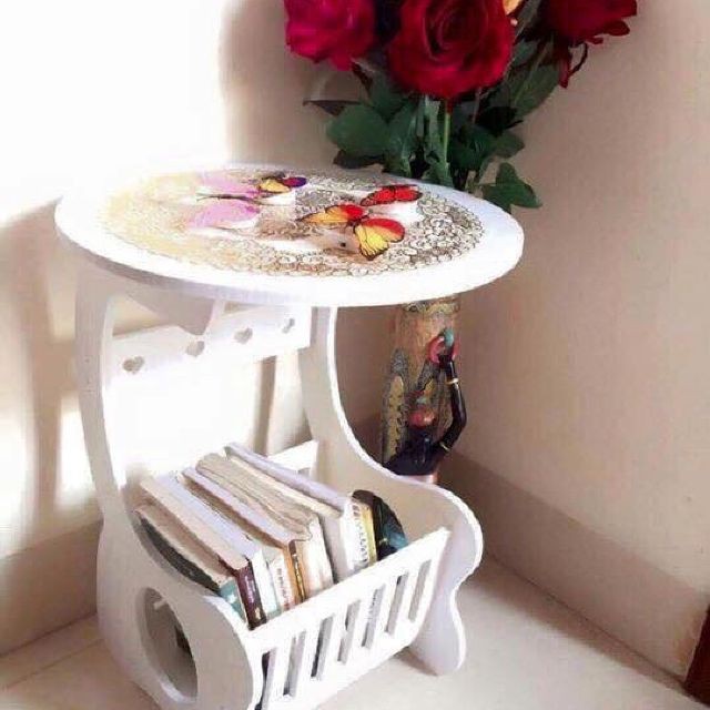 Bàn Tròn Có Kệ Để Sách Đa Năng Cao Cấp 2019