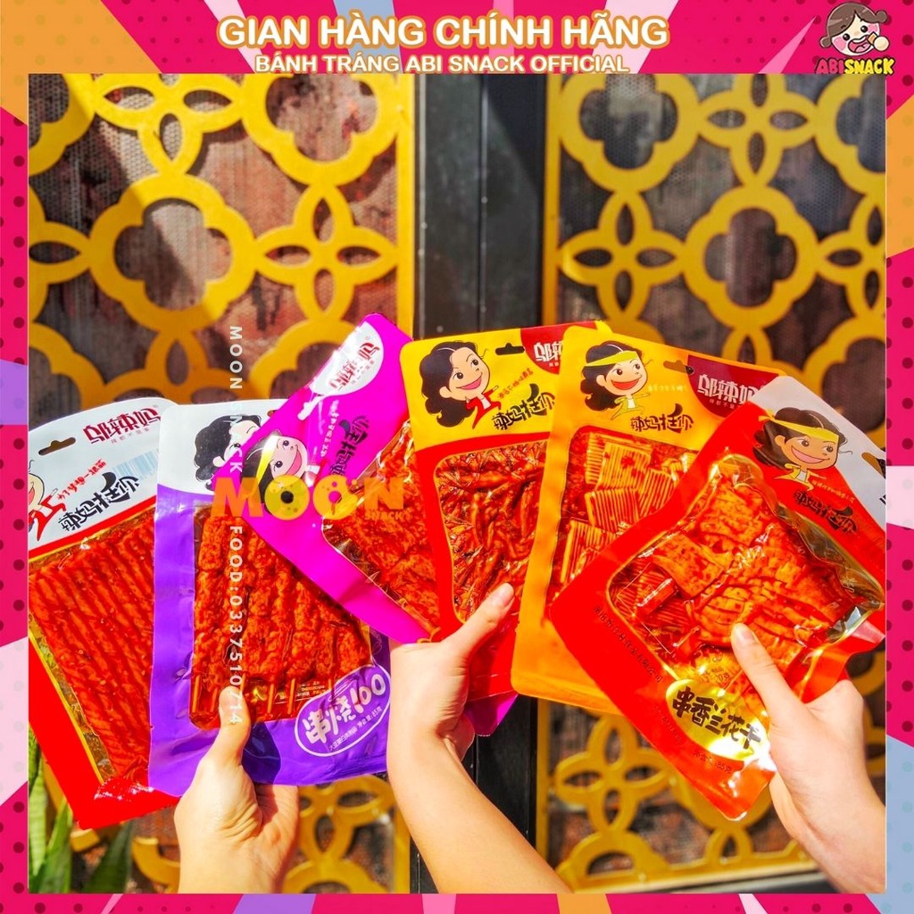 Thịt Chay Xiên Que/Bò viên chay thịt chay/thịt cừu chay/cá chay/gân bò chay Xiên que các loại Cô Gái Wu cay Mom gói 85g/