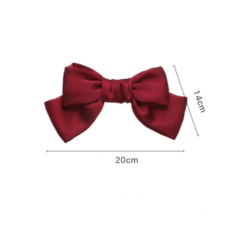 Scrunchies Kẹp tóc kẹp nơ vải lụa satin loại bản to cho bạn gái