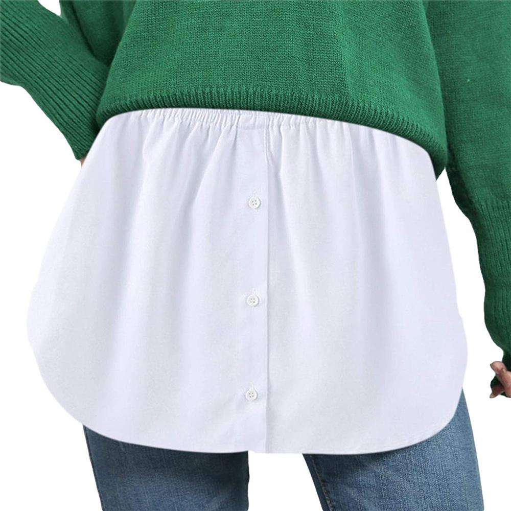 YVE Chân Váy Mini Giả Hai Lớp Màu Trắng Đen Thời Trang Cho Nữ