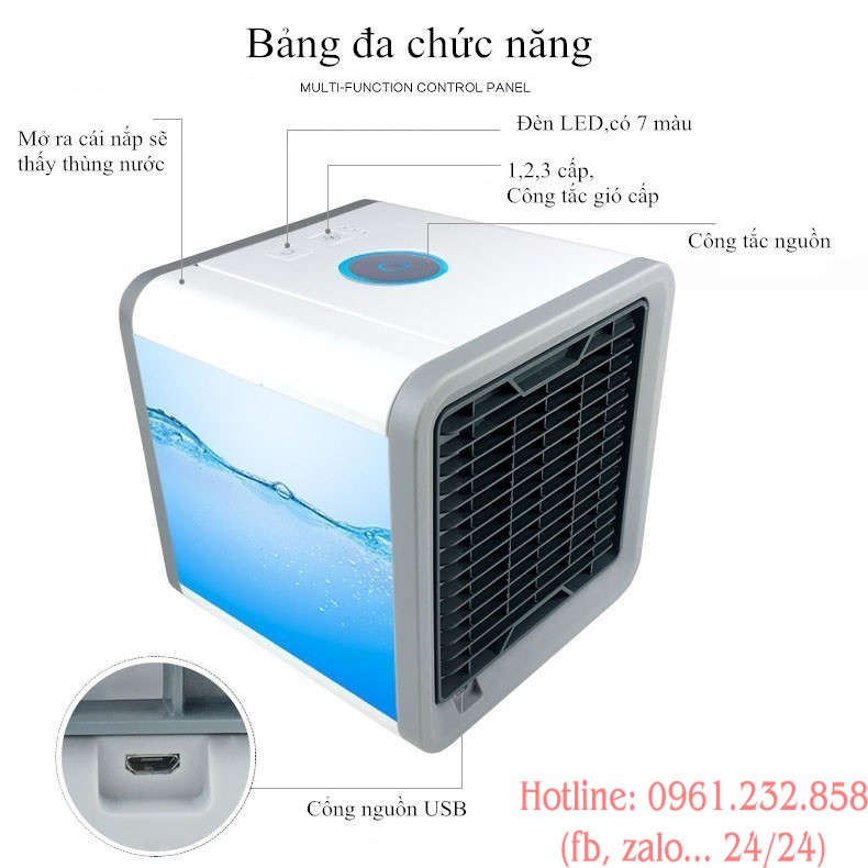 [Hàng mới 2020] Quạt điều hòa mini, quạt hơi nước