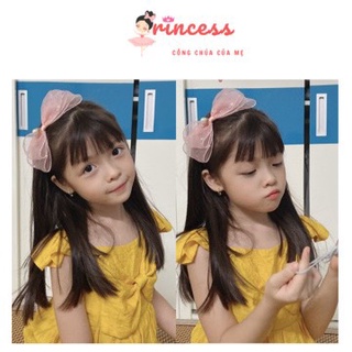 Bờm tóc cho bé, nơ cài tóc lấp lánh bé gái