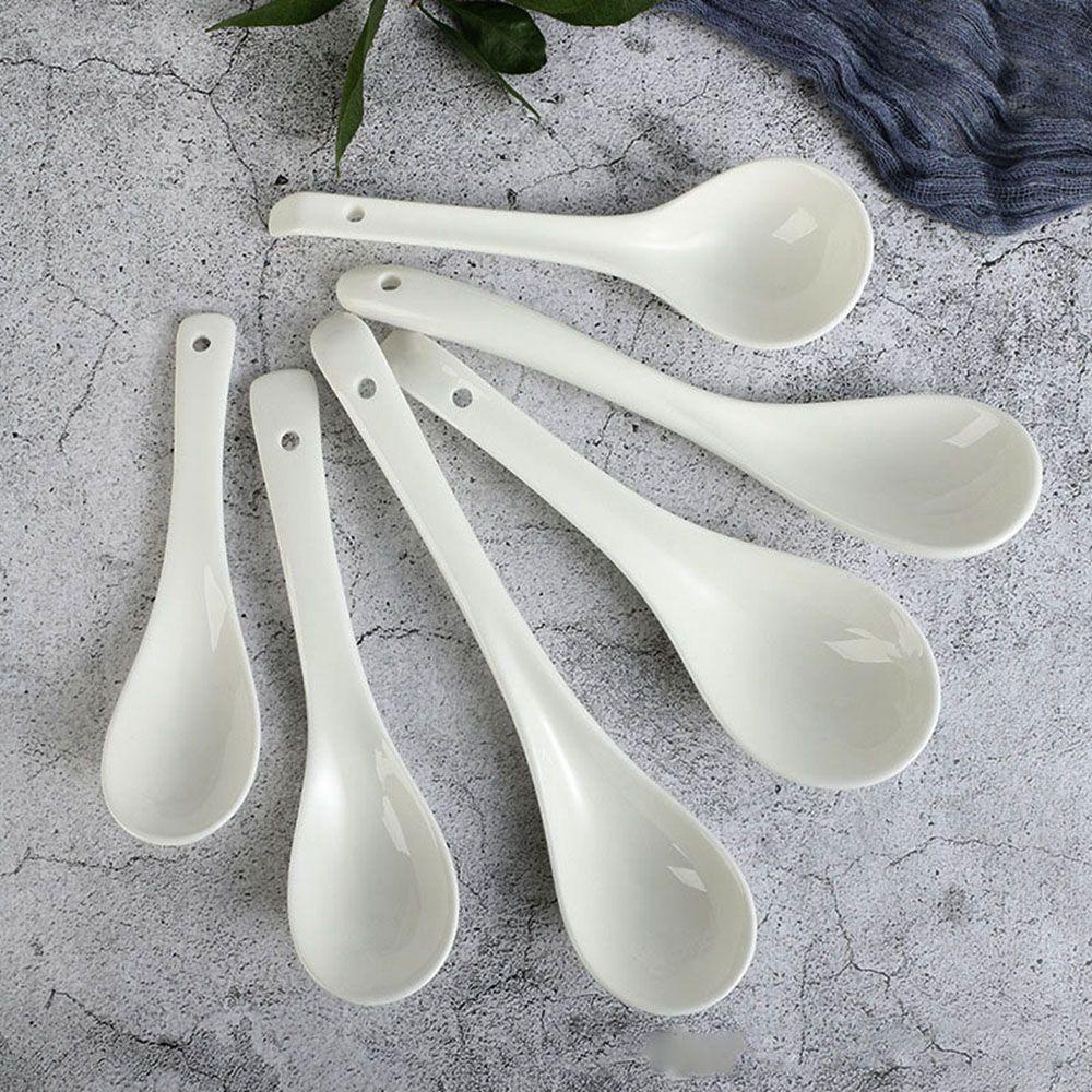 GOGOUP Muỗng Cà Phê Bằng Gốm Sứ Hình Khúc Xương Lớn / Nhỏ