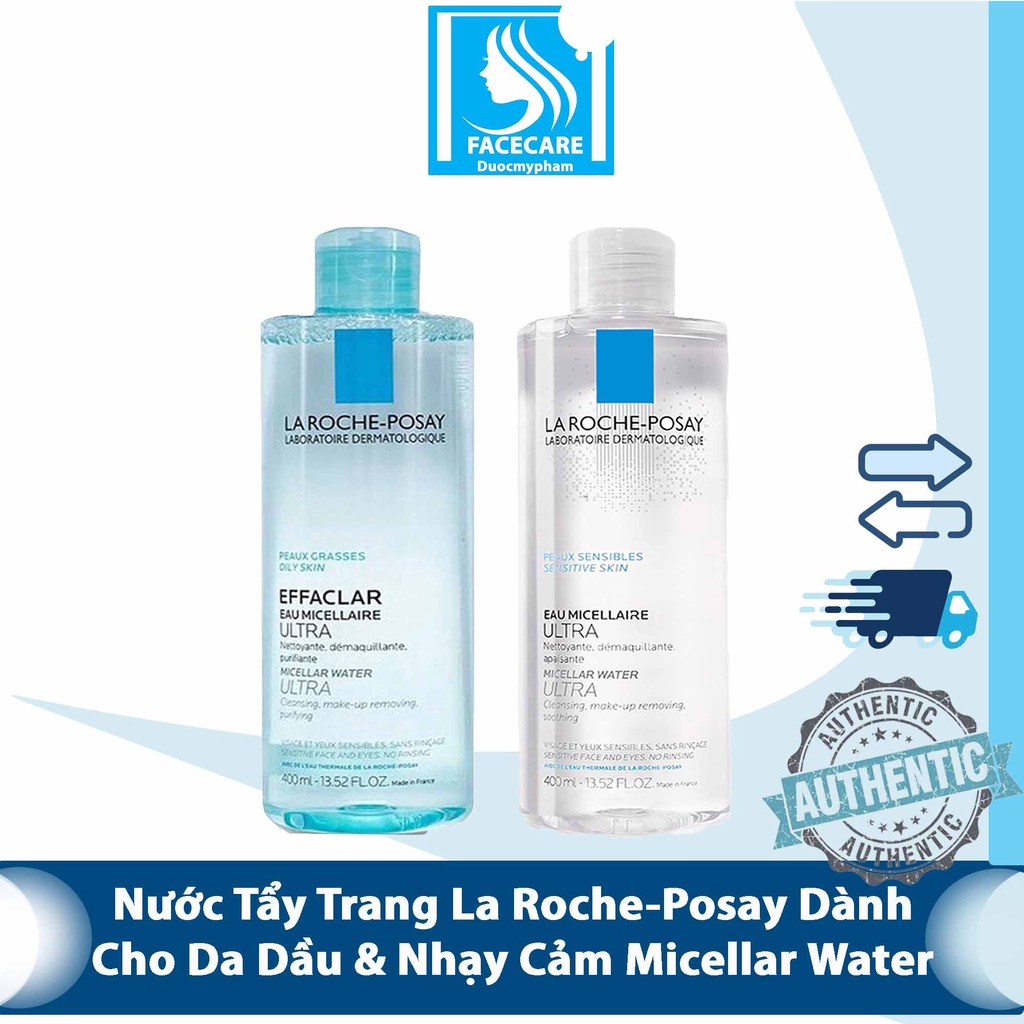 [CHÍNH HÃNG] Nước tẩy trang La Roche-Posay cho da da dầu &amp; nhạy cảm Micellar Water 400ml