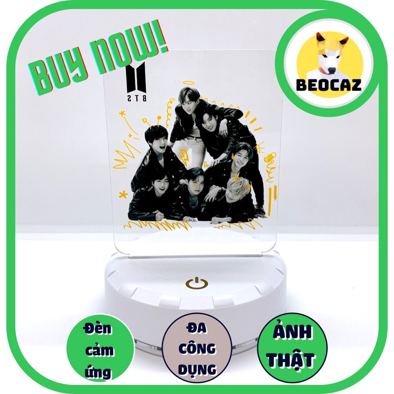 Đèn BTS Bangtan Boys 3D cảm ứng thông minh quà tặng idol Kpop Jimin Jungkook V Suga Jin J Hope RM Tiệm đồ chơi Beocaz