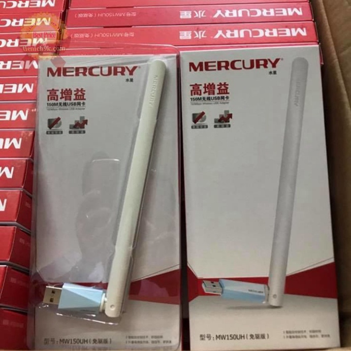 [Hàng xịn] Bộ đầu USB thu phát sóng wifi tốc độ cao Mercury MW150UH có 1 râu anten không dây và repeat cho máy tính PC l | BigBuy360 - bigbuy360.vn