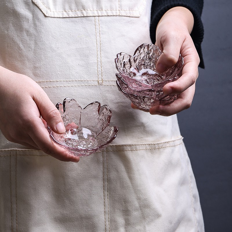 Bát thủy tinh SWEEJAR mini thiết kế hình hoa anh dào dễ thương tiện dụng