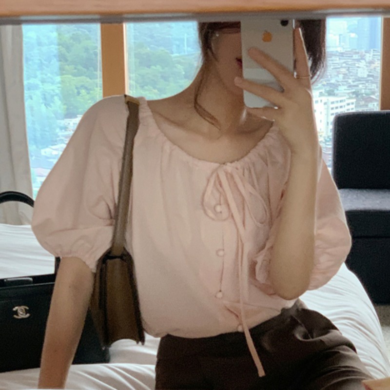 Linki ♧ Áo Thun Nữ Ngắn Tay Cổ Tròn