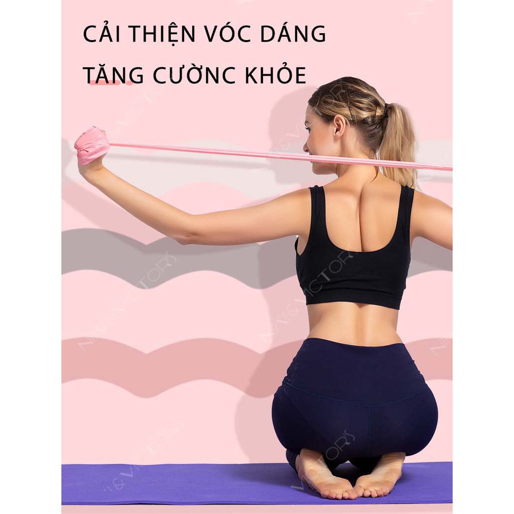 Dây Cao Su Đàn Hồi Kháng Lực Tập Thể Dục Yoga 1,5 Mét Và 2 Mét