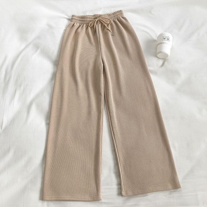 Quần thun len tăm dài ống rộng