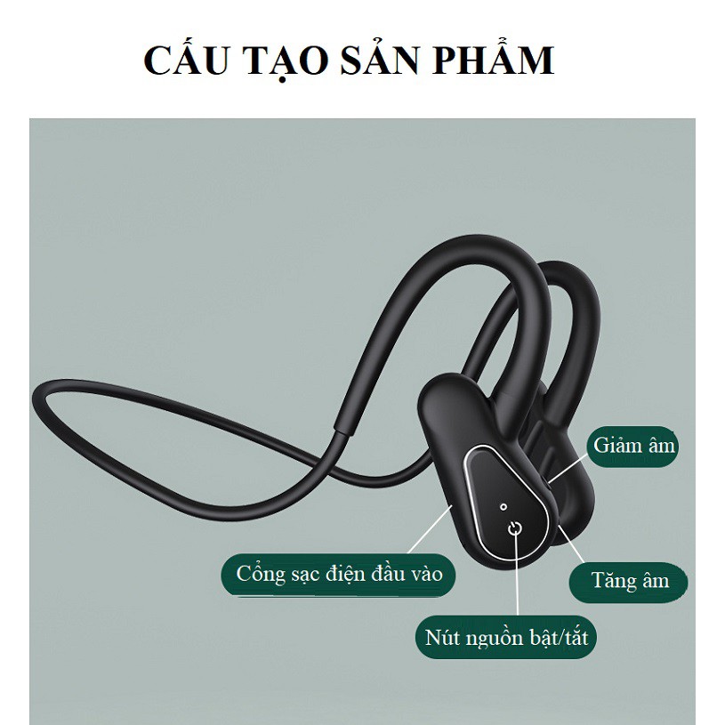 Tai Nghe Nhét Tai❤️FREESHIP❤️Tai Nghe Dẫn Xương A01 - Công Nghệ Bluetooth 5.0