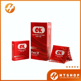  Bao Cao Su OK Original Chính Hãng Giá Rẻ - Hàng Việt Nam Chất Lượng Cao Hộp 3 Bao Và Hộp 12 Bao 